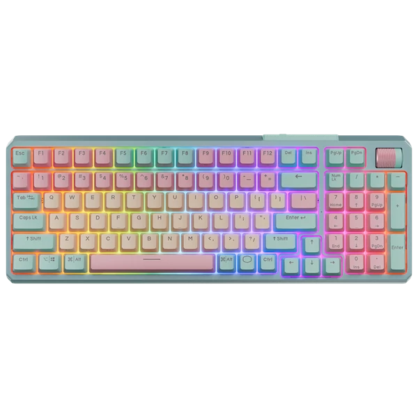 COOLER MASTER Vezeték Nélküli Billentyűzet MK770 Mechanikus Gaming, Red Switch, Macaron, magyar