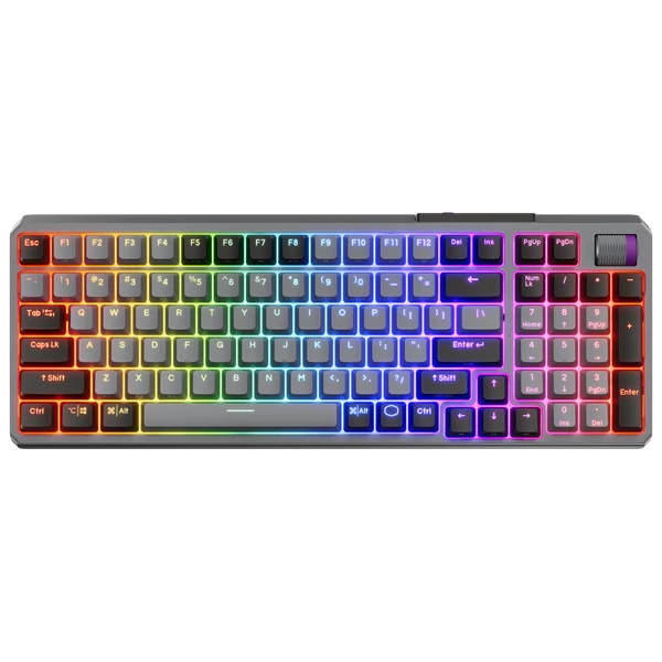 COOLER MASTER Vezeték Nélküli Billentyűzet MK770 Mechanikus Gaming, Red Switch, Space Grey, magyar
