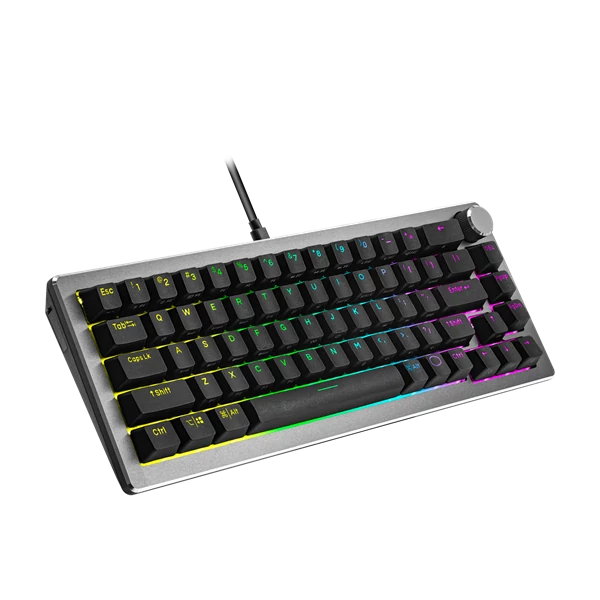 COOLER MASTER Vezetékes Billentyűzet CK720 65% RGB Mechanikus Gaming, White Switch, magyar, szürke