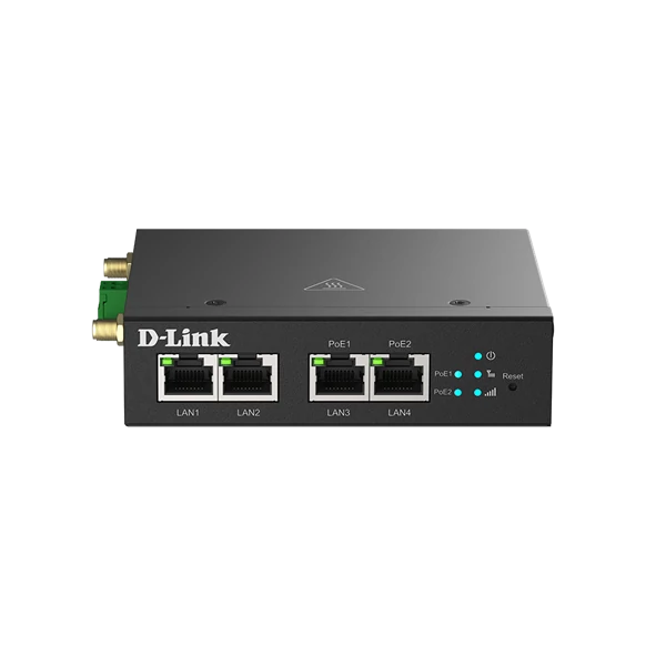 D-LINK 4G M2M Modem 4x100Mbps(2xPOE) Fémházas, DWM-314-TP/E