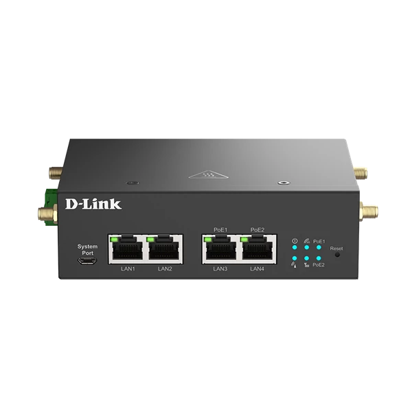 D-LINK 5G M2M Modem 4x1000Mbps(2xPOE) Fémházas, DWM-314-GP/E