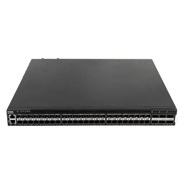 D-LINK Switch 48x10Gpbs SFP/SFP+ + 6x100Gbps QSFP+/QSFP28 + 1xUSB Fémházas, Menedzselhető, Rackes, DXS-3610-54S/SI/E