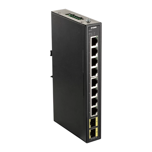D-LINK Switch Ipari 8x1000Mbps + 2Gigabit SFP, DIS-100G-10S