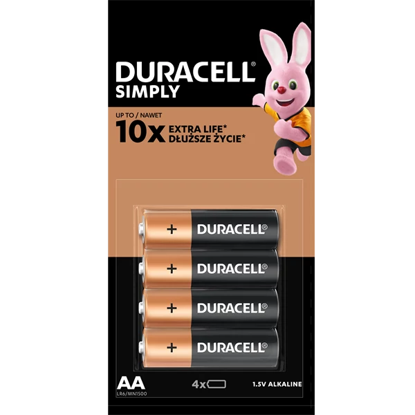 DURACELL AA alkálielem, 4db HBDC