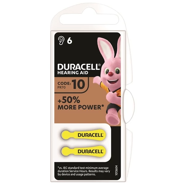 DURACELL DA10 6db elem hallók.