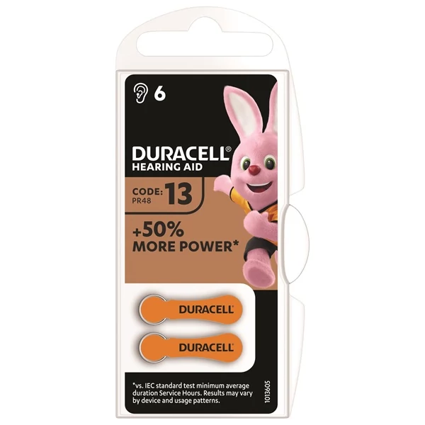 DURACELL DA13 6db elem hallók.