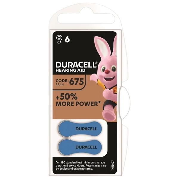 DURACELL DA675 6db elem hallók