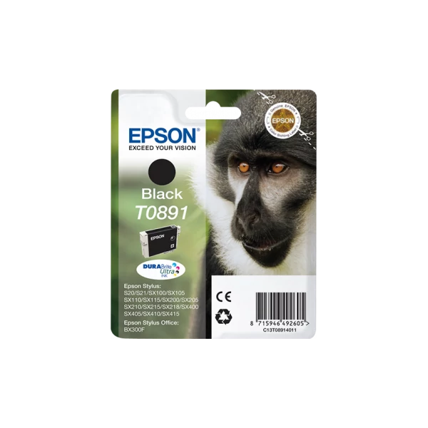 EPSON Tintapatron Singlepack Black T0891 DURABrite Ultra Ink