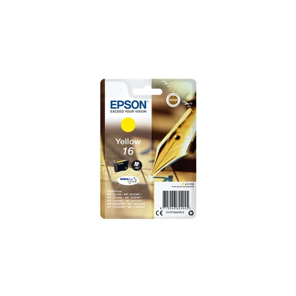 EPSON Tintapatron Singlepack Yellow 16 DURABrite Ultra Ink