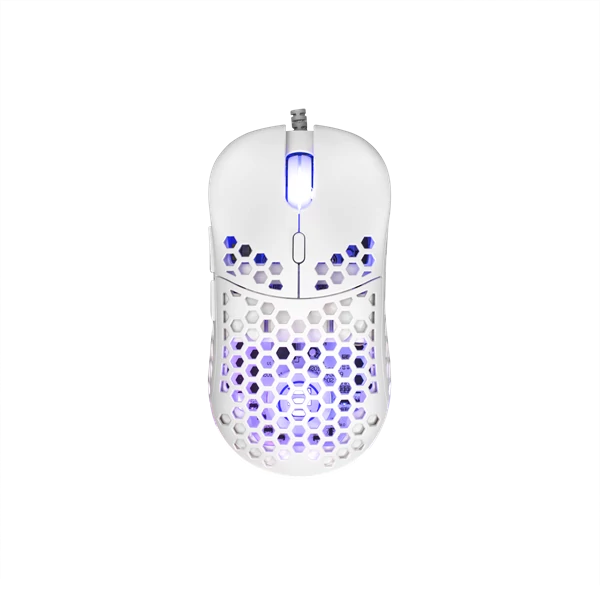 ESHARK NAGINATA-W gamer/esport egér, fehér