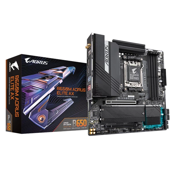 GIGABYTE Alaplap AM5 B650M AORUS ELITE AX AMD B650, mATX