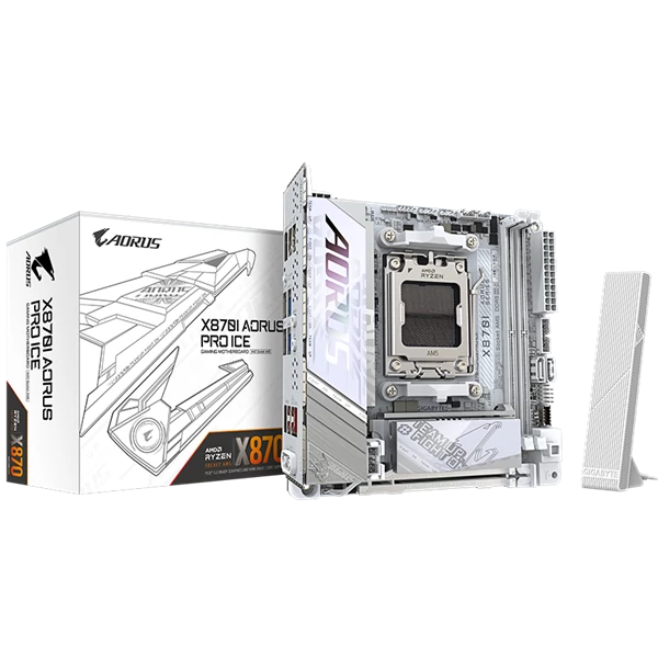 GIGABYTE Alaplap AM5 X870I AORUS PRO ICE AMD X870, mini-ITX