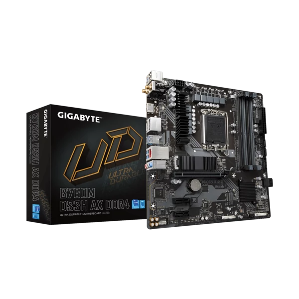 GIGABYTE Alaplap S1700 B760M DS3H AX DDR4 INTEL B760, mATX