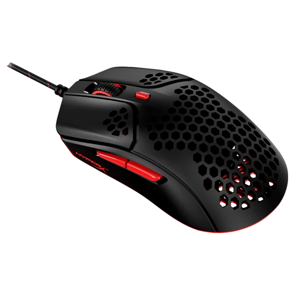 HP HYPERX vezetékes gaming egér Pulsefire Haste- fekete/piros