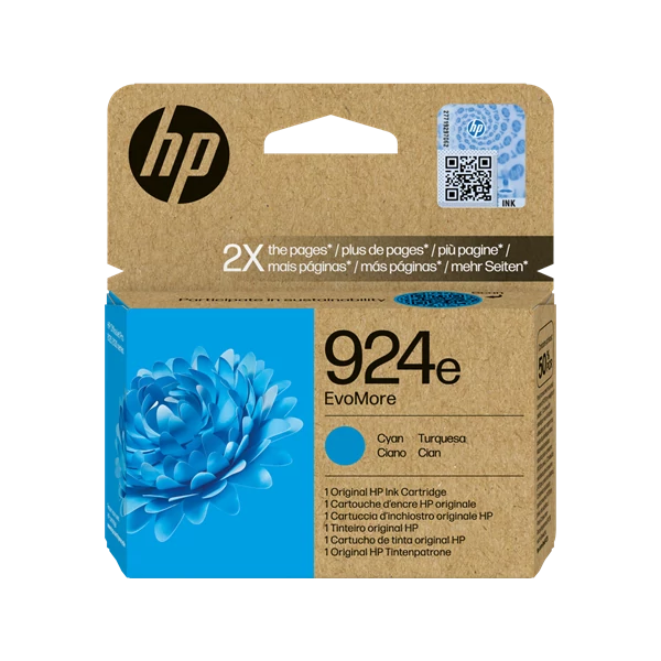 HP Patron 4K0U7NE (HP No924e) Officejet, ciánkék, 800/oldal Evomore