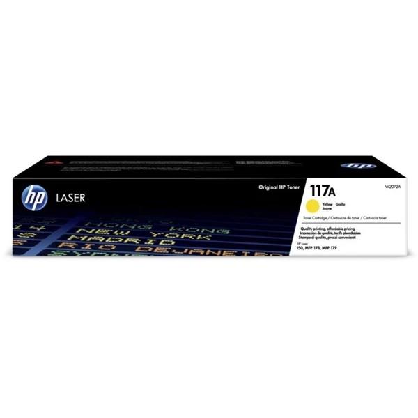 HP Toner (117A) W2072A sárga 700/oldal Laser 150/178/179