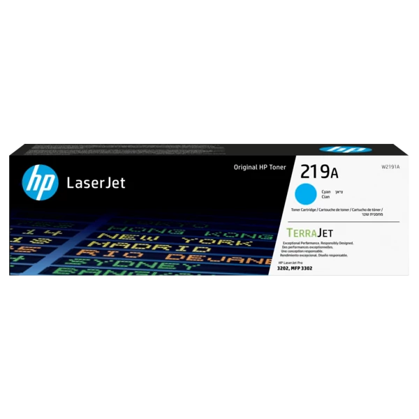 HP Toner (219A) W2191A ciánkék 1200/oldal 3302/3202