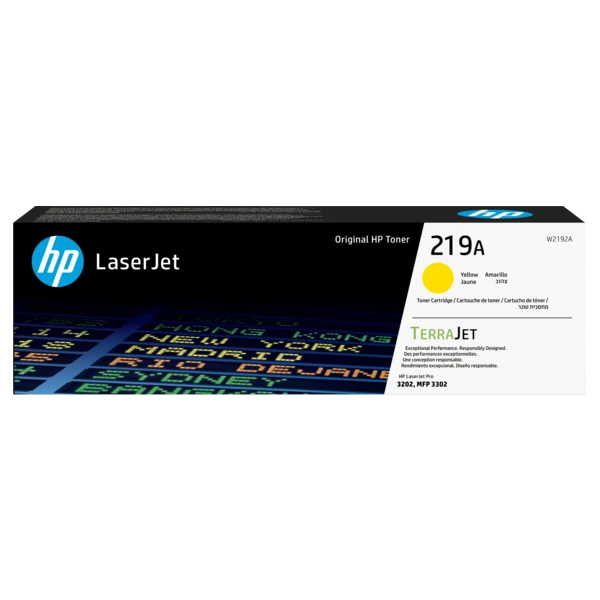 HP Toner (219A) W2192A sárga 1200/oldal 3302/3202