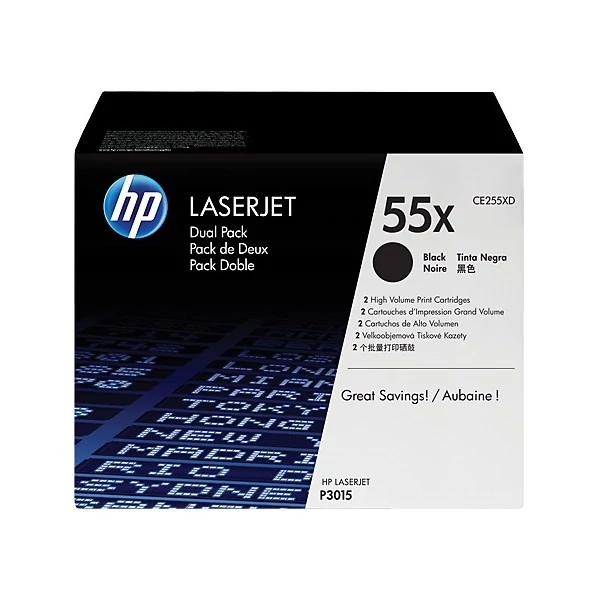 HP Toner LJ P3015 fekete duplacsomag 2x12500/oldal