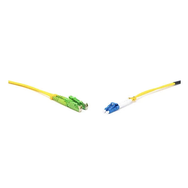 LINKEASY E2000/APC-LC/PC SM duplex patch kábel, OS2 G657.A1 fiber, LSOH 1m