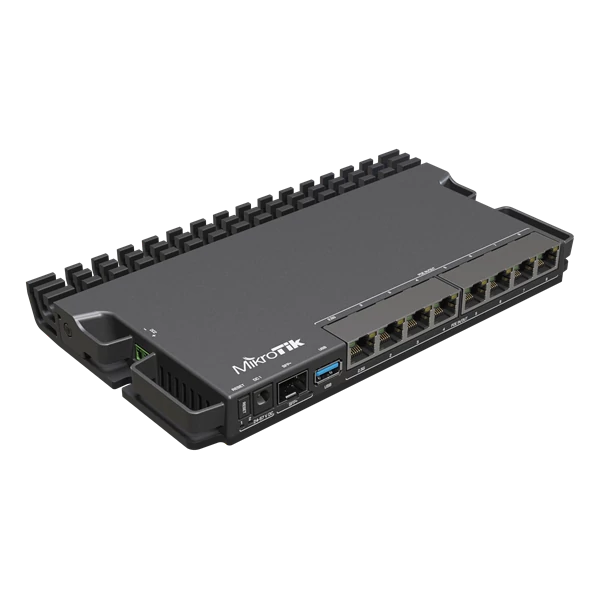 MIKROTIK Vezetékes Router RouterBOARD 7x1000Mbps + 1x2,5Gbit + 1x10Gbit SFP+, Rackes - RB5009UPR+S+IN