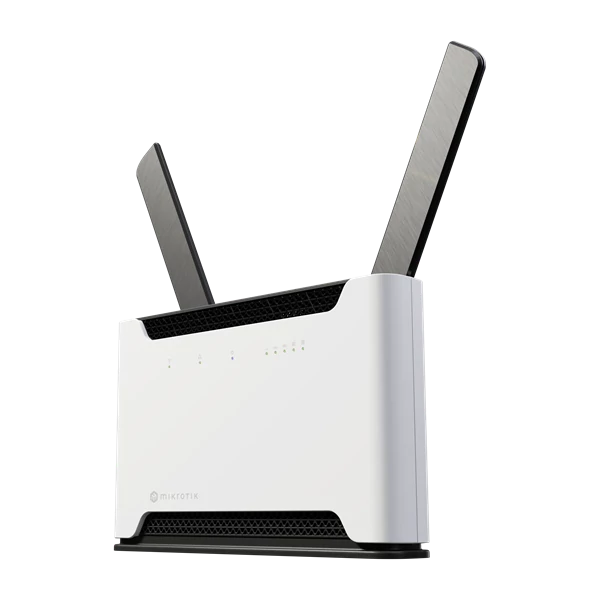 MIKROTIK Wireless Router DualBand, 4x1000Mbps+ 1x2,5Gbps, Chateau LTE18, 1xMicroSIM,Asztali -S53UG+5HaxD2HaxD-TC&EG18-EA