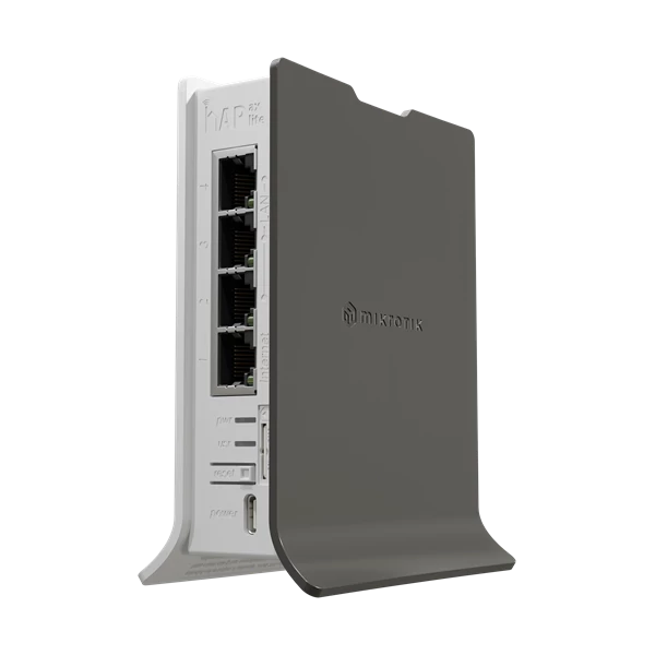 MIKROTIK Wireless Router hAP ax lite LTE6, 2,4GHz, 4x1000Mbps,  AX600, WiFi6, Menedzselhető, Asztali
