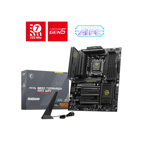 MSI Alaplap AM5 MAG B850 TOMAHAWK WIFI AMD B850, ATX