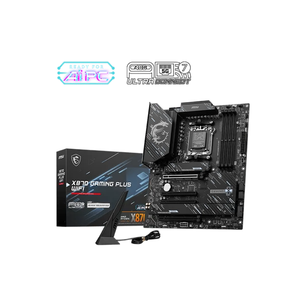 MSI Alaplap AM5 MAG X870 GAMING PLUS WIFI AMD X870, ATX