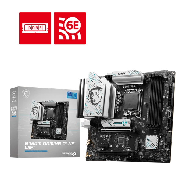 MSI Alaplap S1700 B760M GAMING PLUS WIFI Intel B760, mATX