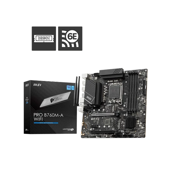 MSI Alaplap S1700 PRO B760M-A WIFI Intel B760M, mATX