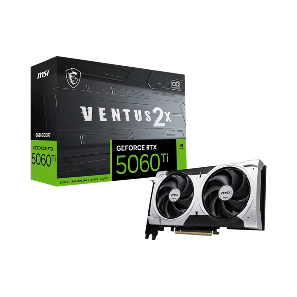 MSI Videokártya PCI-Ex16x nVIDIA RTX 5060 Ti VENTUS 2X PLUS 8GB DDR7 OC