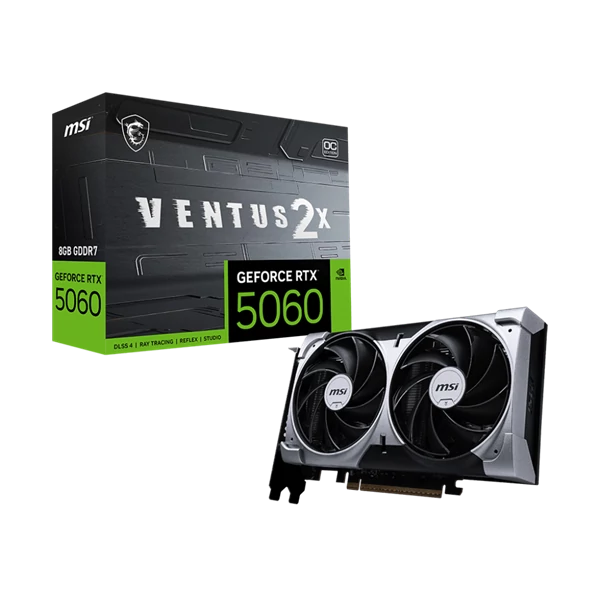 MSI Videokártya PCI-Ex16x nVIDIA RTX 5060 VENTUS 2X 8GB DDR7 OC
