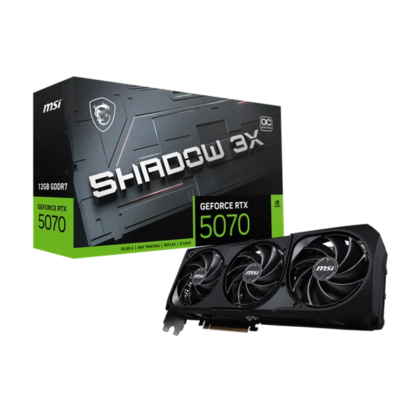 MSI Videokártya PCI-Ex16x nVIDIA RTX 5070 SHADOW 3X 12GB DDR7 OC