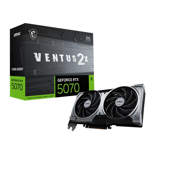 MSI Videokártya PCI-Ex16x nVIDIA RTX 5070 VENTUS 2X 12GB DDR7 OC