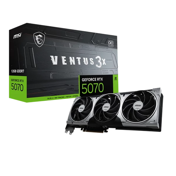 MSI Videokártya PCI-Ex16x nVIDIA RTX 5070 VENTUS 3X 12GB DDR7 OC