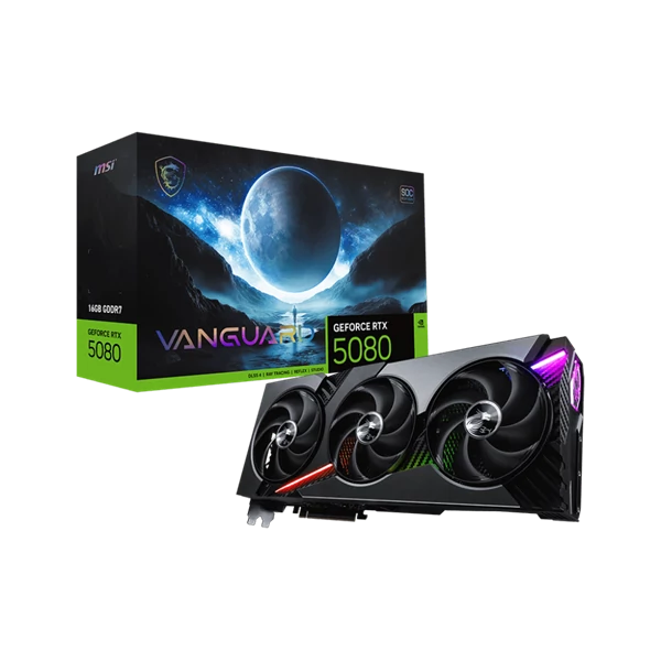 MSI Videokártya PCI-Ex16x nVIDIA RTX 5080 VANGUARD SOC 16GB DDR7
