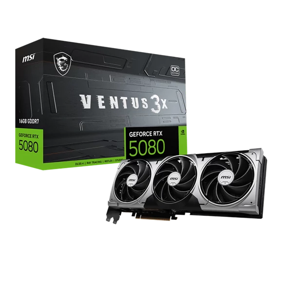 MSI Videokártya PCI-Ex16x nVIDIA RTX 5080 VENTUS 3X 16GB DDR7 OC