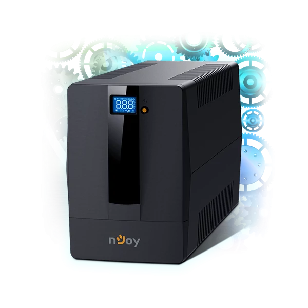 NJOY Szünetmentes + AVR Horus Plus 2000, 2000VA, 1200W, Line-Interactive, LCD Touch display