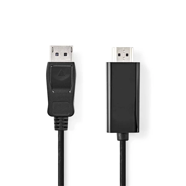 Nedis CCGL37100BK30 Displayport dugó - HDMI dugó kábel 1080p, 3m