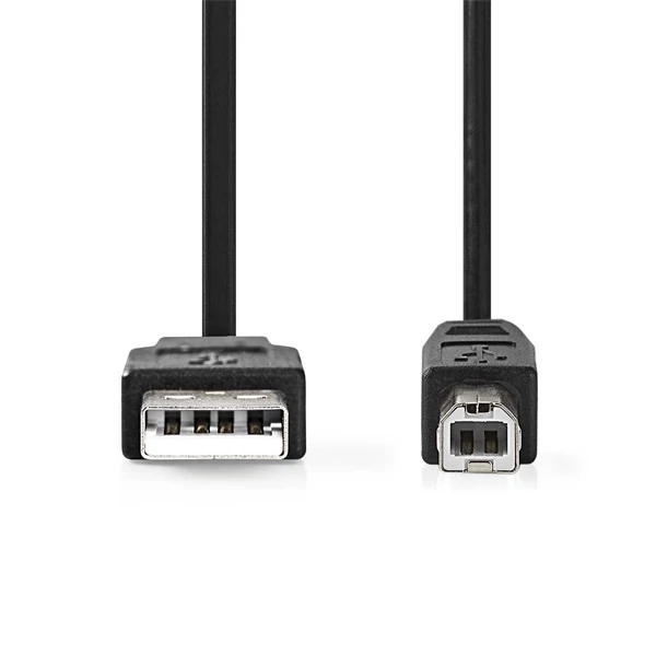 Nedis CCGL60100BK30 USB2.0, USB A - B kábel, 480Mbs, 10W, hossz 3m