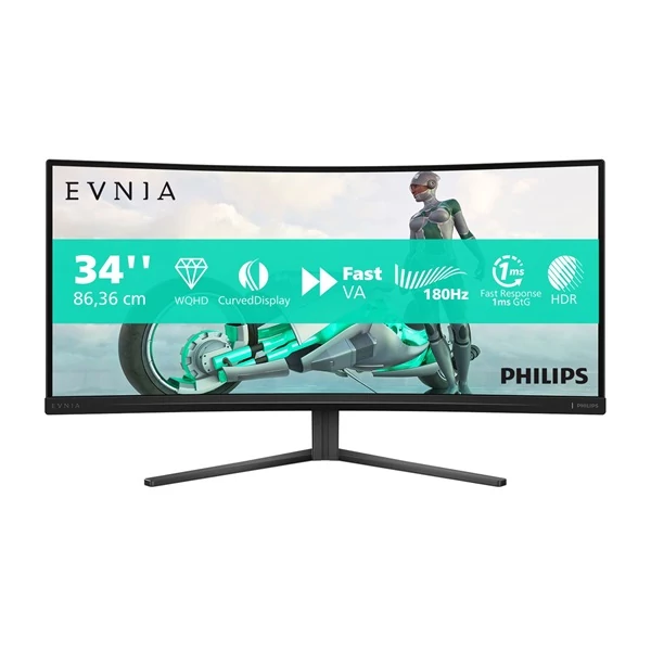 Philips EVNIA Ívelt Gaming 180Hz monitor 34