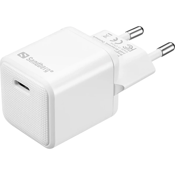 SANDBERG Hálózati töltő, USB-C AC Charger PD 20W Saver