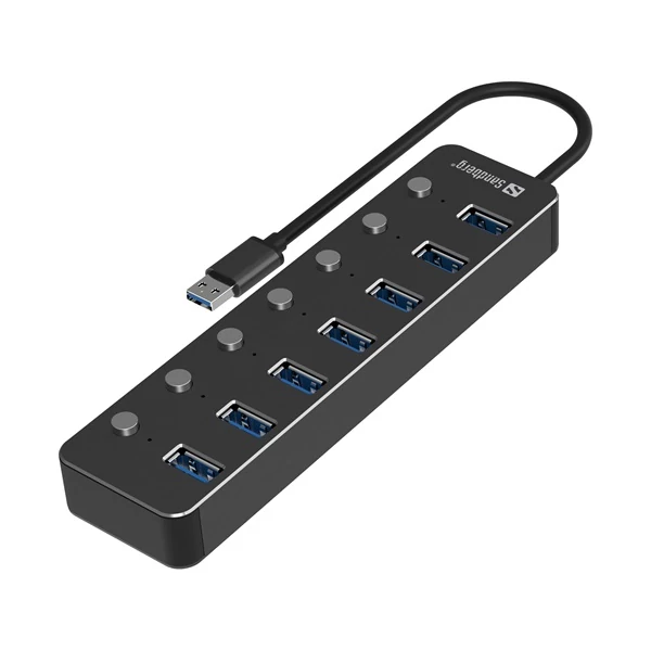 SANDBERG Hub és elosztó, USB 3.0 Hub 7 Ports