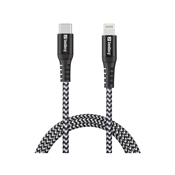 SANDBERG USB-C tartozék, Survivor USB-C PD Lighting kábel 1m
