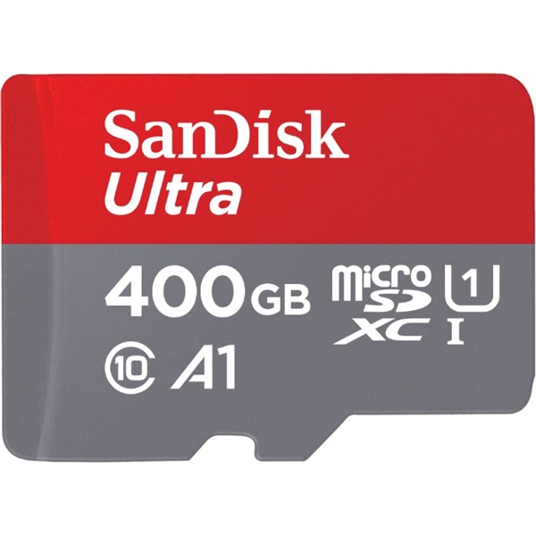 SANDISK 186508, MICROSD ULTRA® ANDROID KÁRTYA 400GB, 120MB/s, A1, Class 10, UHS-I