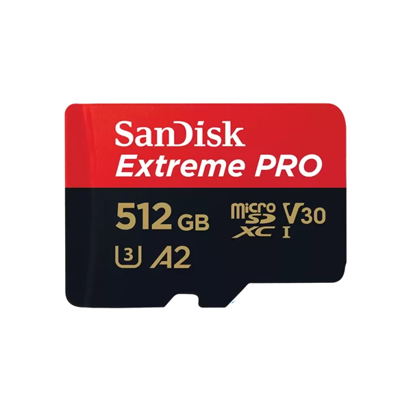 SANDISK 214507, MICROSD EXTREME PRO KÁRTYA 512GB, 200/140 MB/s, A2 C10 V30 UHS-I U3