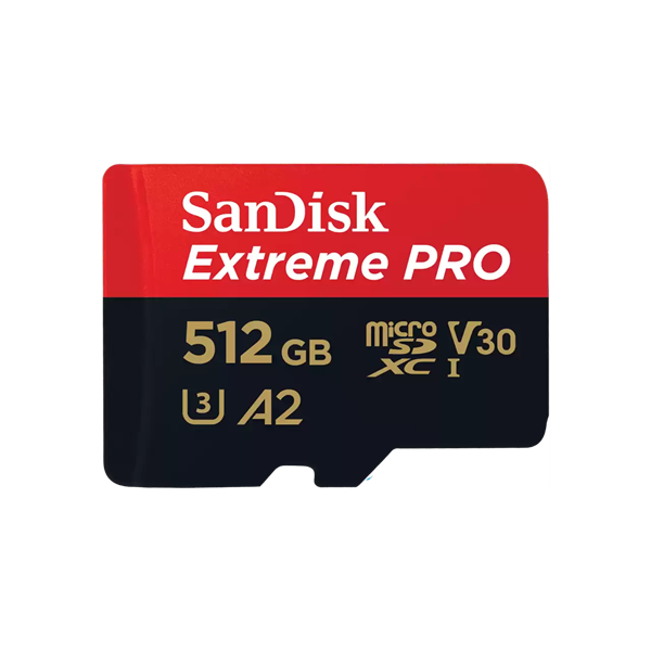 SANDISK 214507, MICROSD EXTREME PRO KÁRTYA 512GB, 200/140 MB/s, A2 C10 V30 UHS-I U3