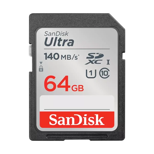 SANDISK 215415, SDXC ULTRA KÁRTYA 64GB, 140MB/s CL10 UHS-I