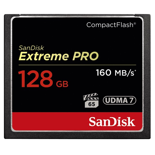 SANDISK 123845, CF EXTREME PRO KÁRTYA 128GB, 160MB/S